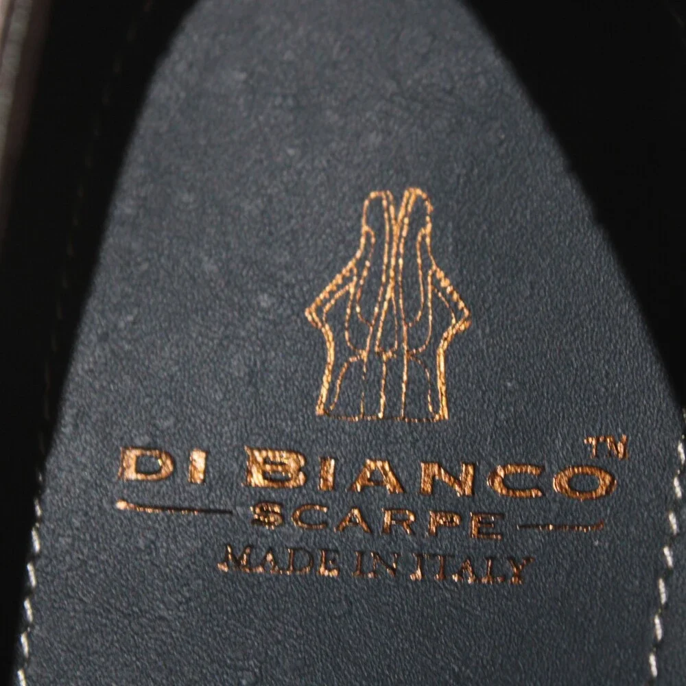 Di Bianco NWB Derby Dress Shoes Size 41.5 (US 7.5) in Brown Pebbled Leather